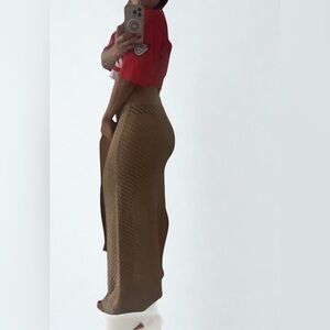 Dotti Women’s Crochet Side-Tie Cover-Up Maxi Skirt (NWT)